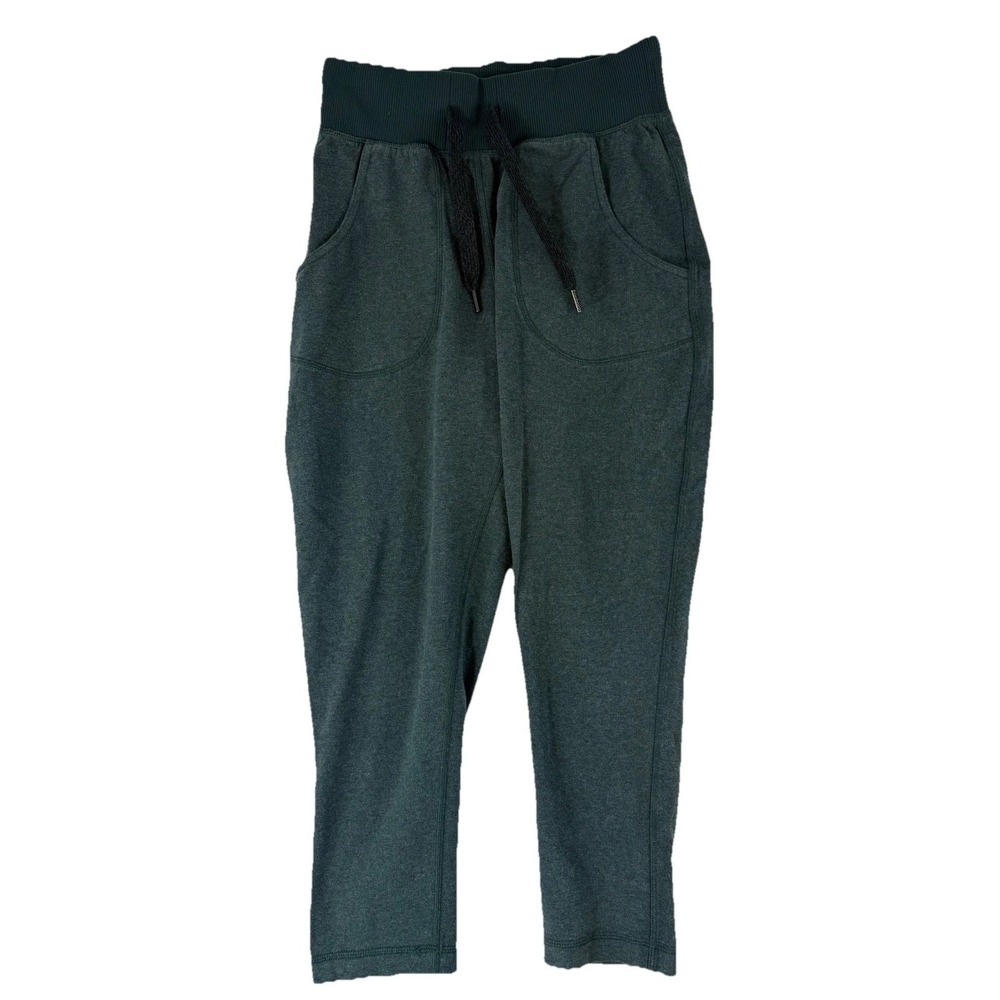 LULULEMON Thick Jogger Sweatpants Womens 4 Drawstring Pocket Cotton Blend Green